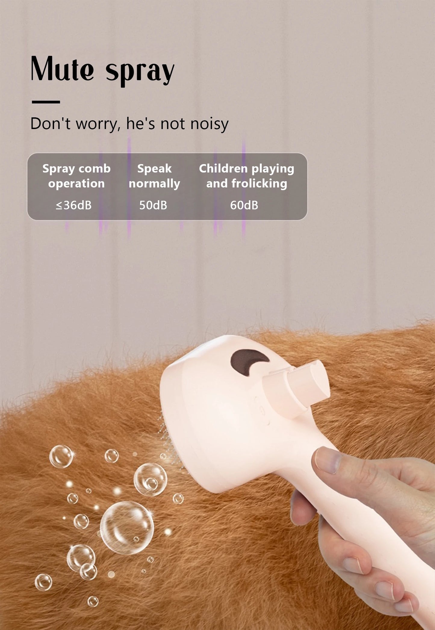 Steam Brush for Dogs & Cats - USB Rechargeable Massage Grooming with Spray Function | FurCare
