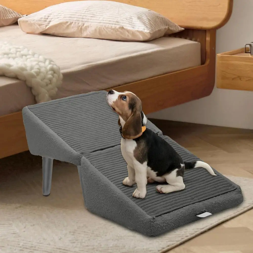 Foldable Pet Ramp & Stairs 2-in-1 - Non-Slip Dog Steps for Couch & Car | SafeClimb