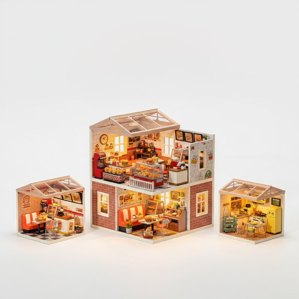 Tiny House Building Kit - Light & Collect DIY Mini Universe Series | MiniCraft