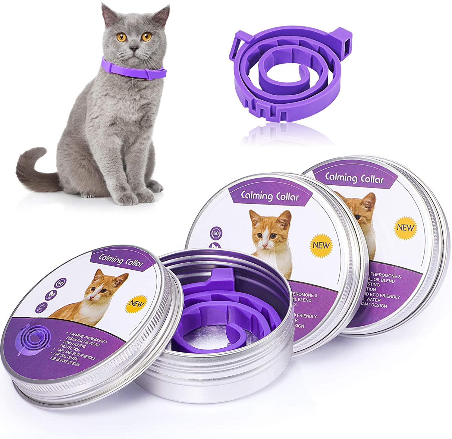Pet Calming Collar for Dogs & Cats - 60-Day Anxiety Relief with Natural Pheromones | PetZen