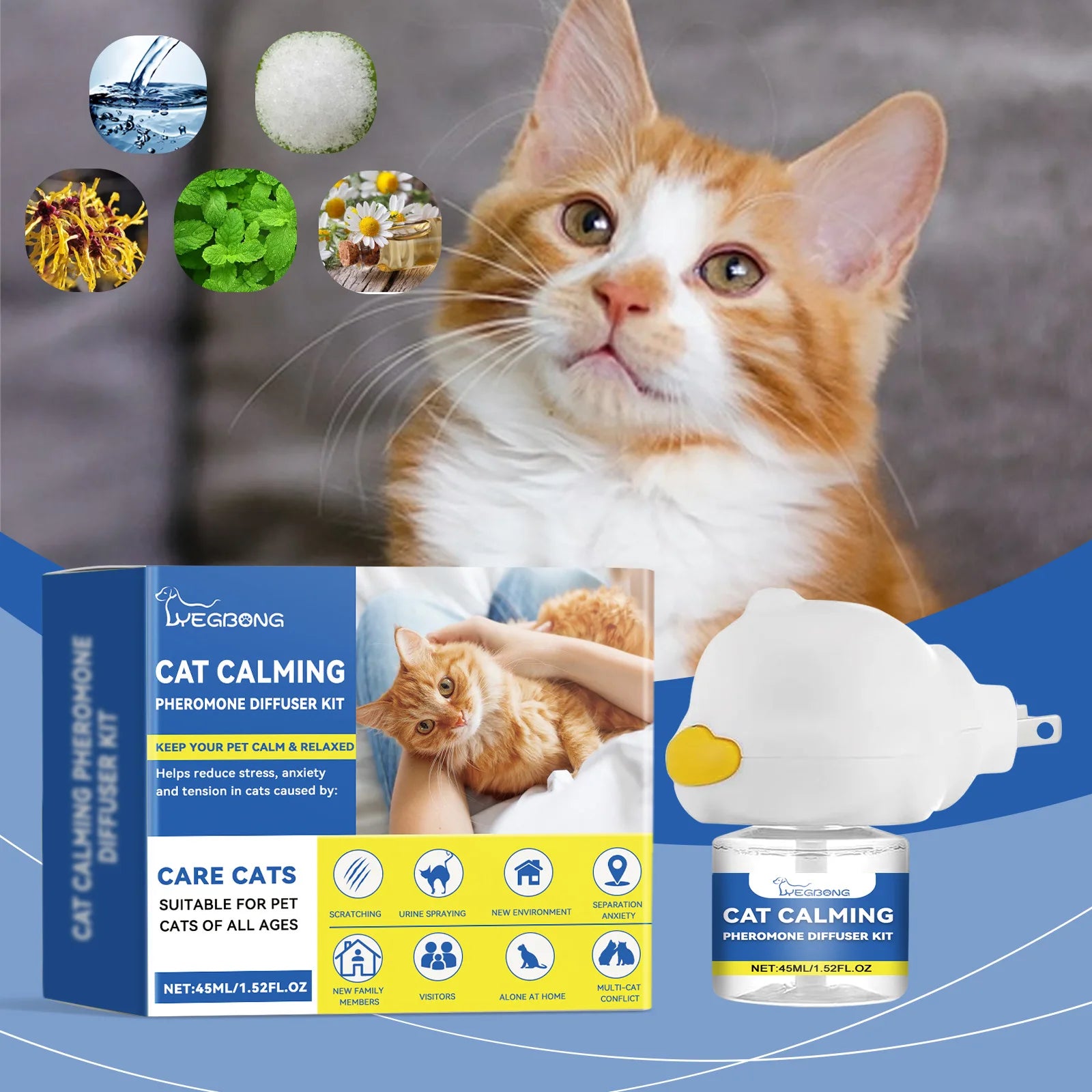 Pet Pheromone Diffuser Plug-In for Cats & Dogs - 45ml Stress Relief System | CalmPaws
