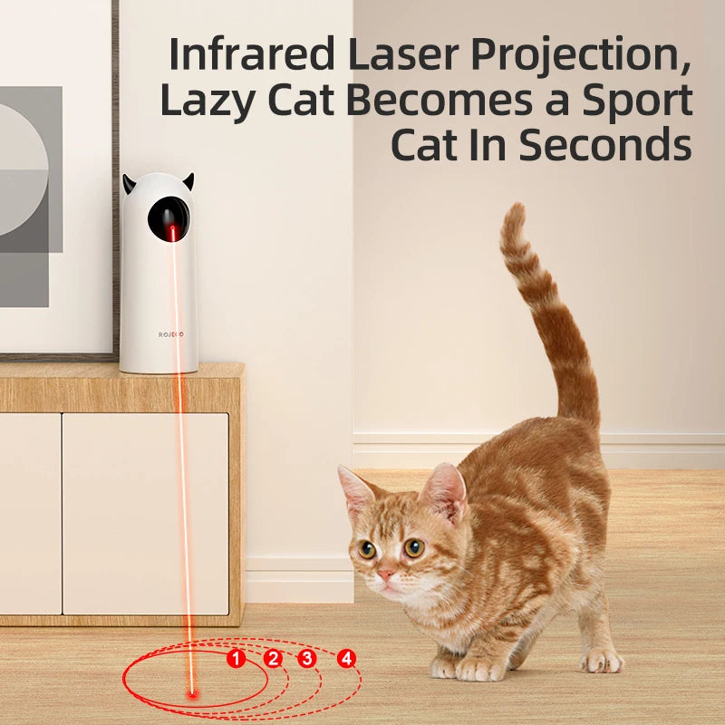 Interactive Cat Toy LED Laser - Automatic Smart Teasing for Indoor Cats | PlayMeow