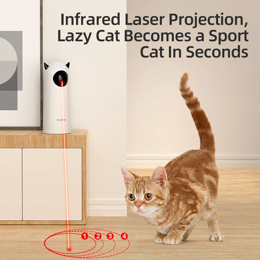 Interactive Cat Toy LED Laser - Automatic Smart Teasing for Indoor Cats | PlayMeow