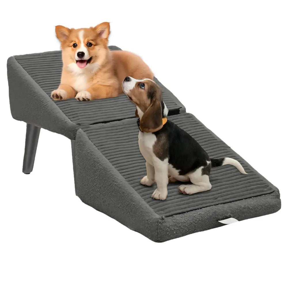 Foldable Pet Ramp & Stairs 2-in-1 - Non-Slip Dog Steps for Couch & Car | SafeClimb
