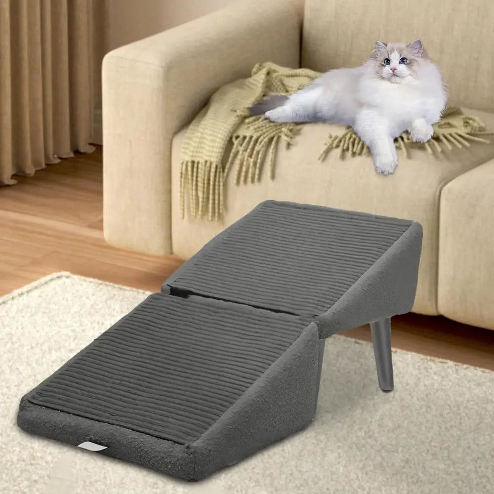 Foldable Pet Ramp & Stairs 2-in-1 - Non-Slip Dog Steps for Couch & Car | SafeClimb