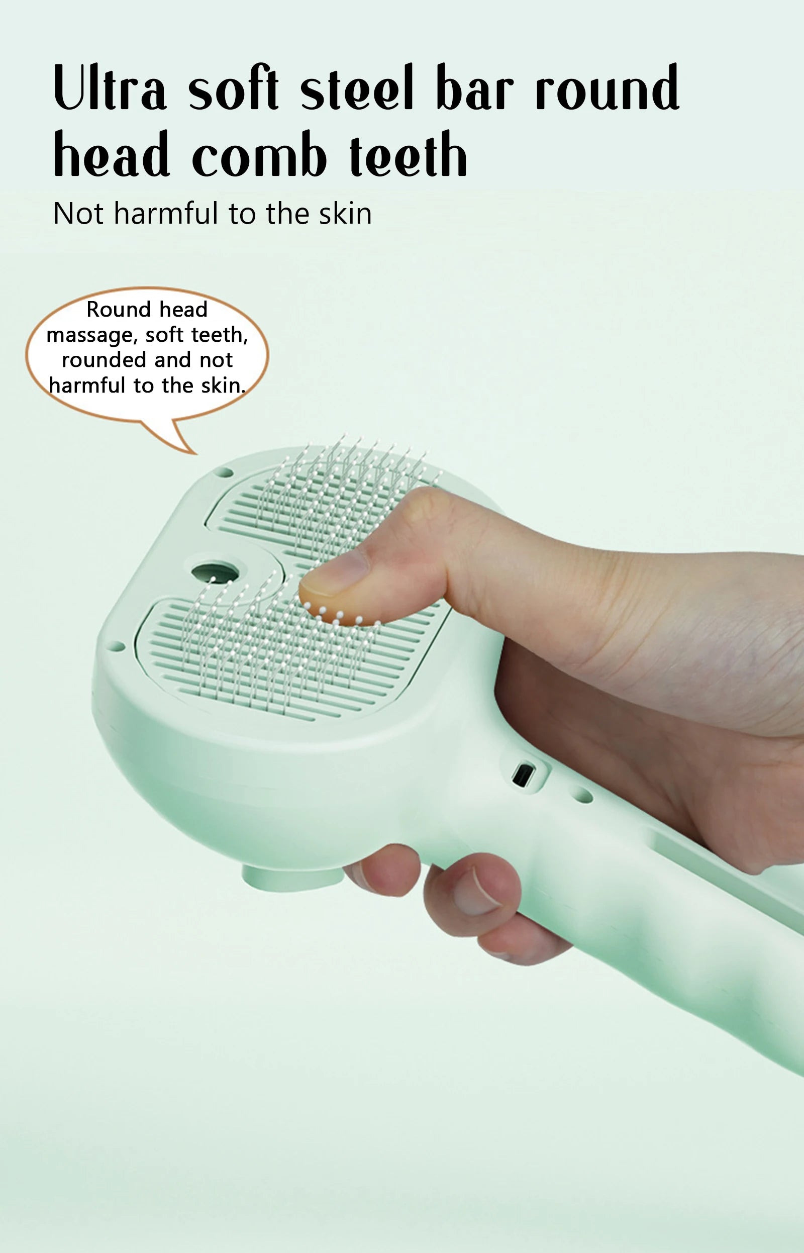 Steam Brush for Dogs & Cats - USB Rechargeable Massage Grooming with Spray Function | FurCare