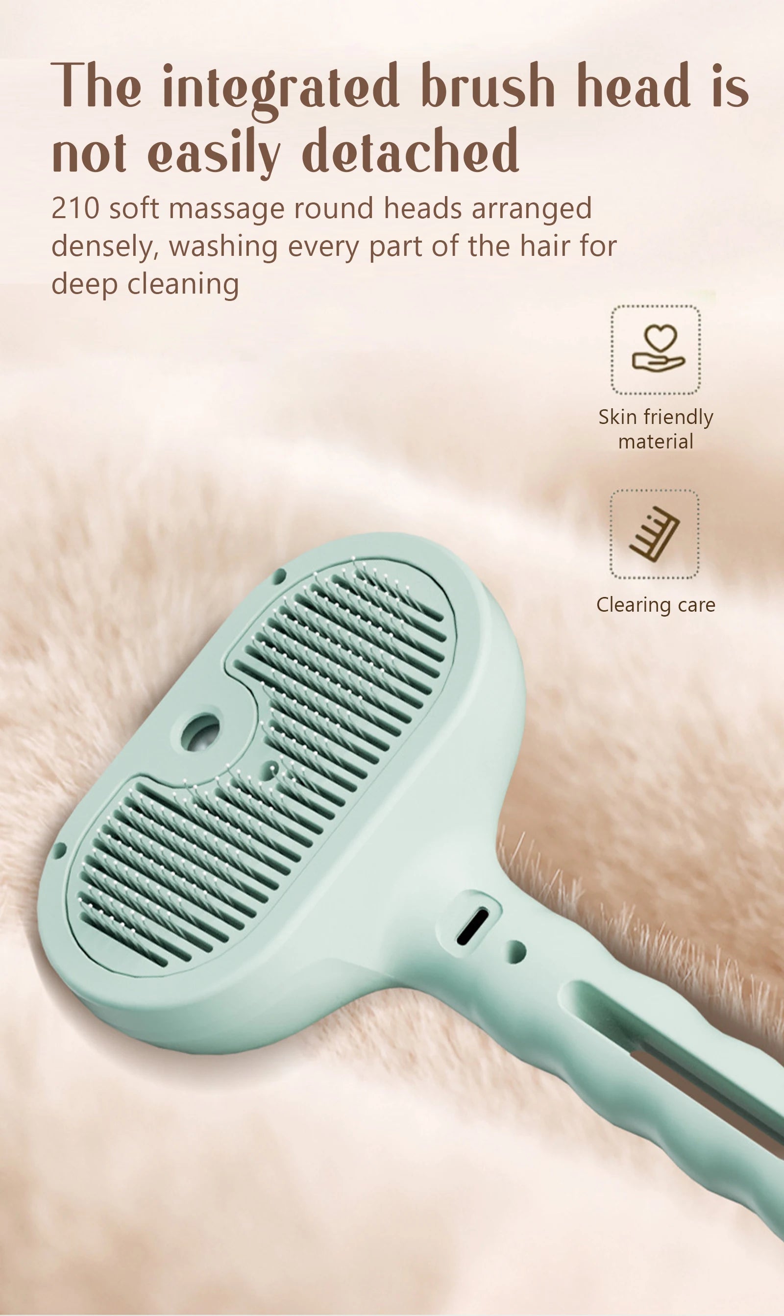 Steam Brush for Dogs & Cats - USB Rechargeable Massage Grooming with Spray Function | FurCare