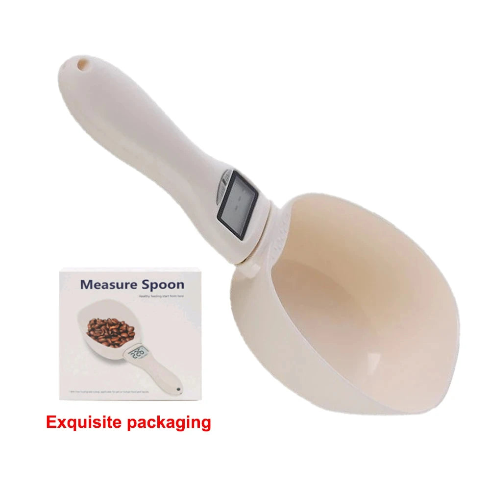 Digital Pet Food Measuring Scoop with Scale - LED Display 800g Kitchen Scale Cup | PetScoop