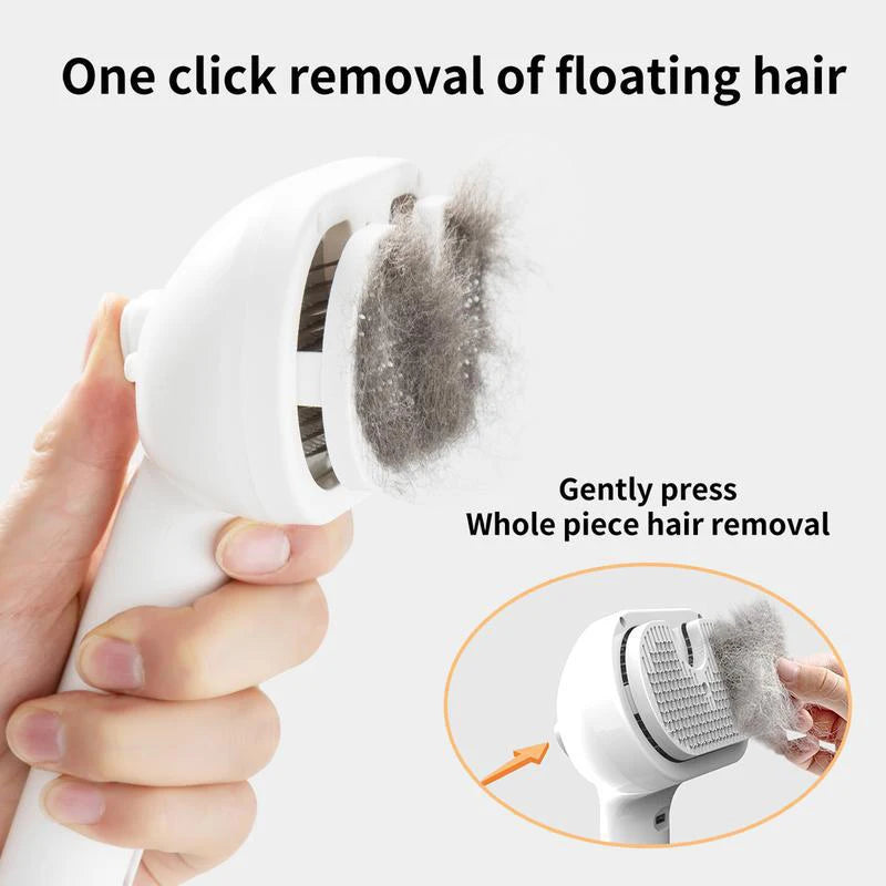 Steam Brush for Dogs & Cats - USB Rechargeable Massage Grooming with Spray Function | FurCare