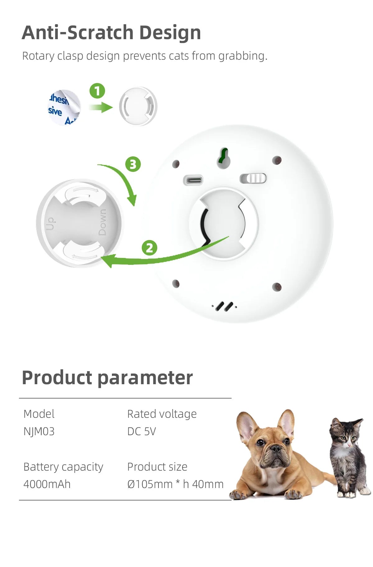 Cat Litter Box Odor Eliminator - Smart Air Purifier 4000mAh Rechargeable Deodorizer | FreshPaws