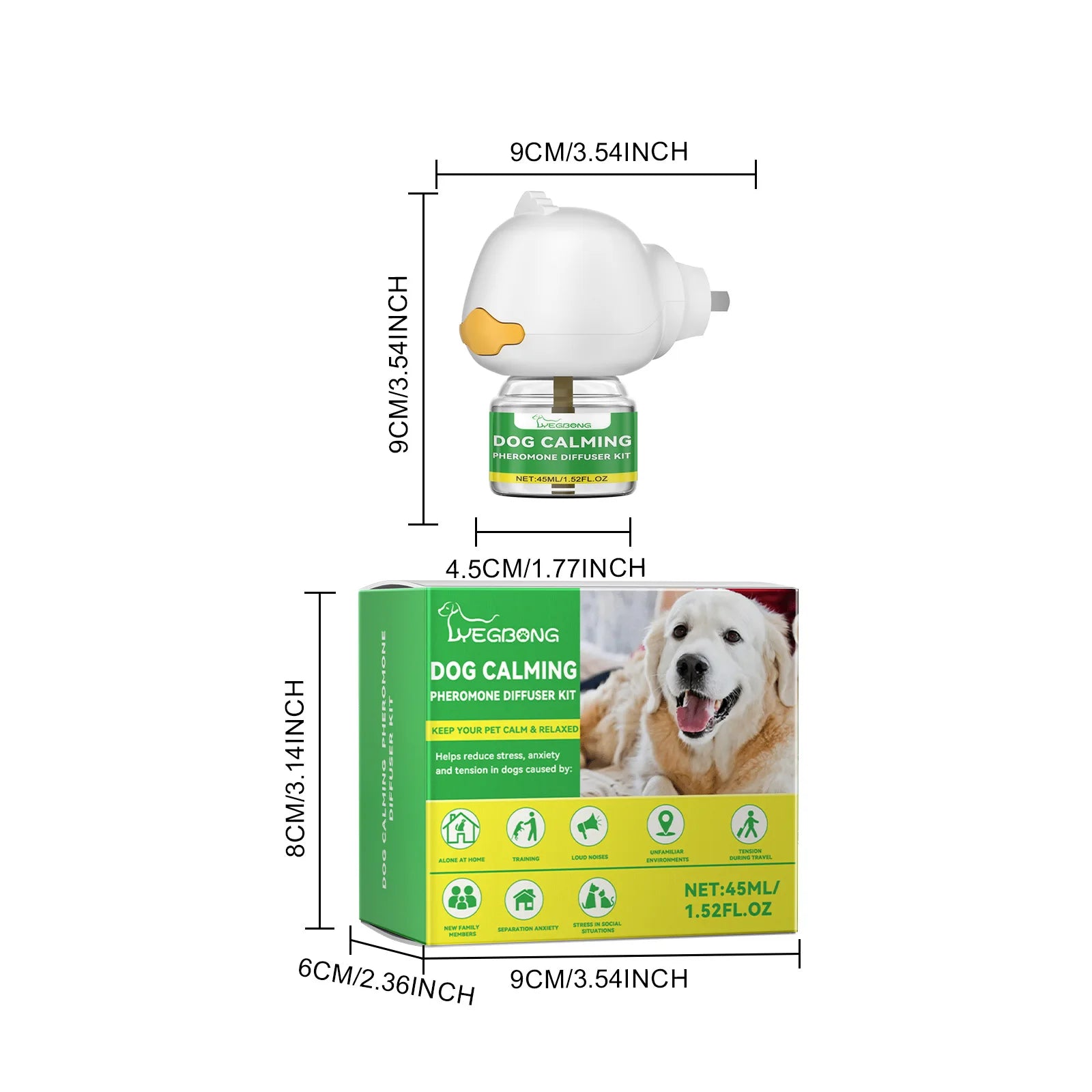 Pet Pheromone Diffuser Plug-In for Cats & Dogs - 45ml Stress Relief System | CalmPaws