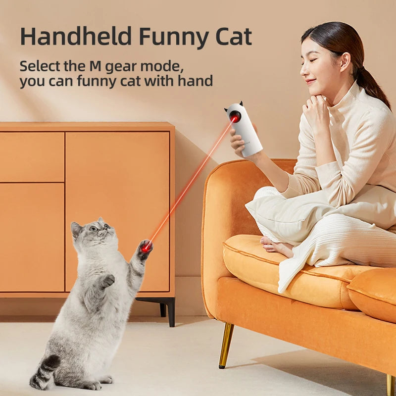 Interactive Cat Toy LED Laser - Automatic Smart Teasing for Indoor Cats | PlayMeow