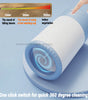 Pet PawCleaning device with sound effect options and one-click switch feature on a blue background