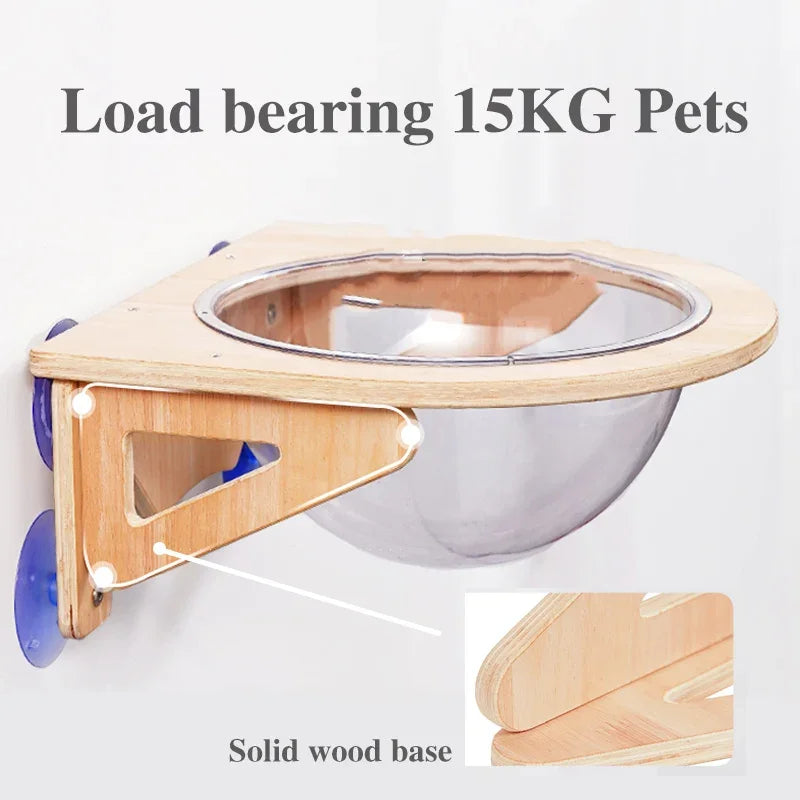Pet feeding station with wooden base and metal bowl, labeled 'Load bearing 15KG Pets'.