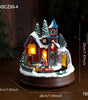 Battery Powered Christmas Village with Rotating Train