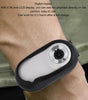 Camera worn on a wrist with digital display text overlay