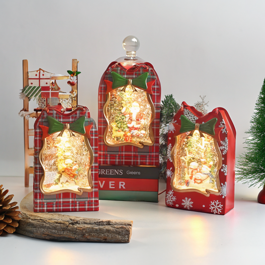 Rotating Train Christmas Village Music Box Collection