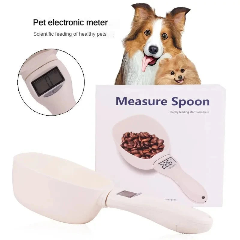 Digital Pet Food Measuring Scoop with Scale - LED Display 800g Kitchen Scale Cup | PetScoop