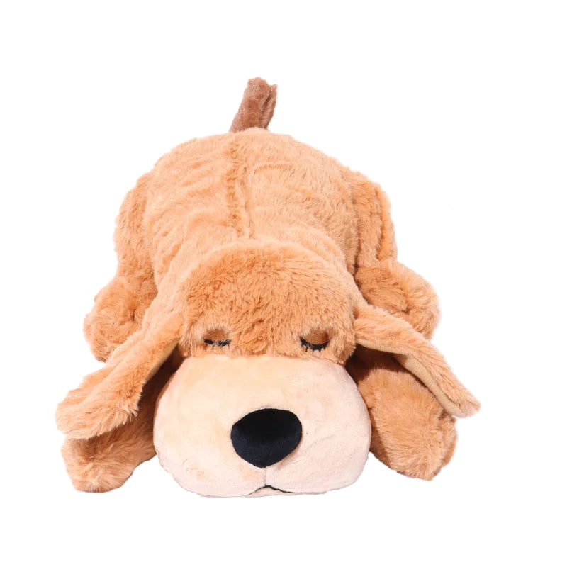 Plush dog toy with a red heart on a white background, featuring the brand 'IFOYO'.