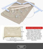 Pet product with suction cups and dimensions on a white background