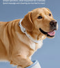 Dog wearing a pet foot wash device with text about quick cleaning.